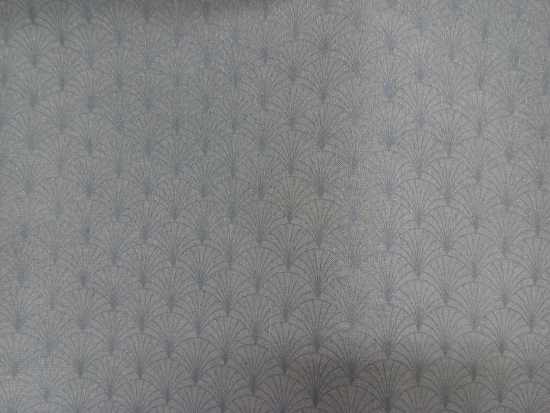 Toile coton motifs argentés