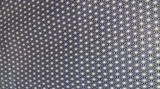 Tissu simili cuir géométrique blanc, bleu marine
