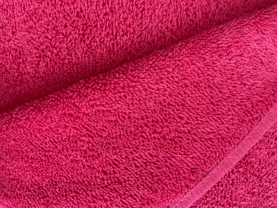 Tissu éponge coton rose fuchsia