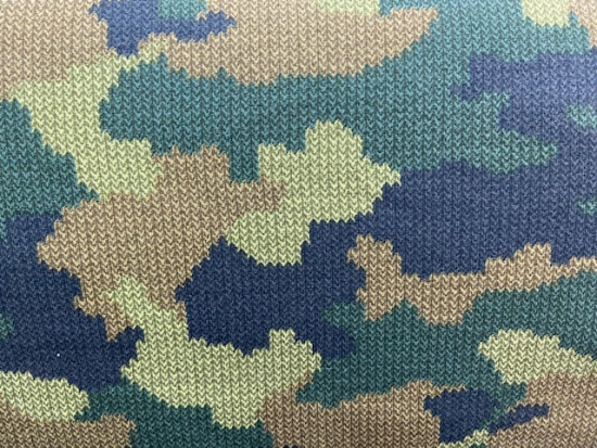 Tissu jersey coton French Terry camouflage