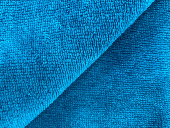 Tissu éponge bambou bleu
