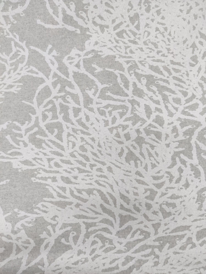 Tissu coton enduit corail blanc