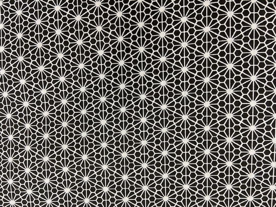 Tissu coton fleurs géométriques