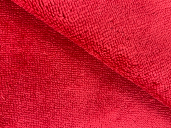 Tissu éponge bambou rouge