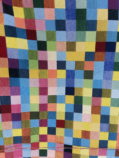 Tissu jacquard petits carreaux multicolores