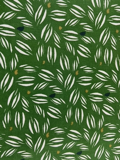 Tissu coton tropical vert