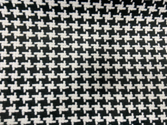 Tissu velours géometrique noir et blanc