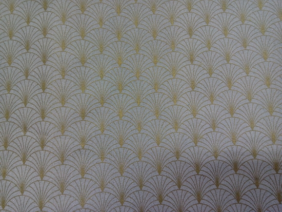 Toile coton motifs dorés