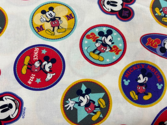 Tissu coton Mickey Mouse vintage Disney