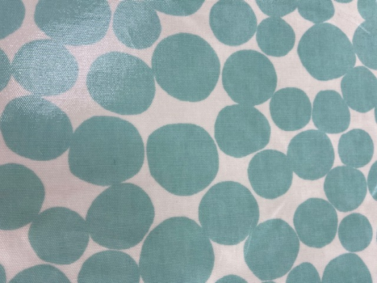 Tissus vinyle cercles vert d'eau