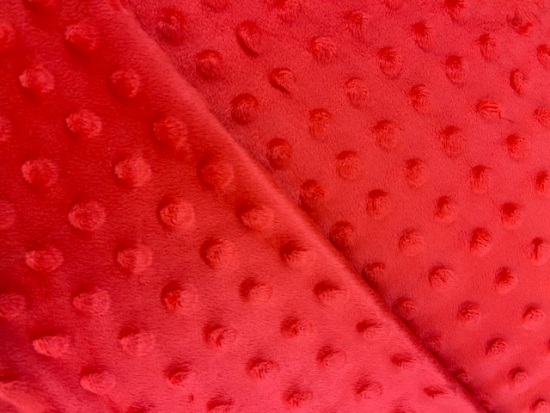 Tissu minky rouge