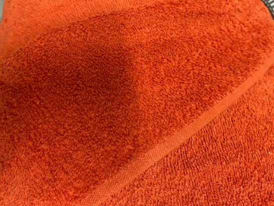 Tissu éponge coton orange