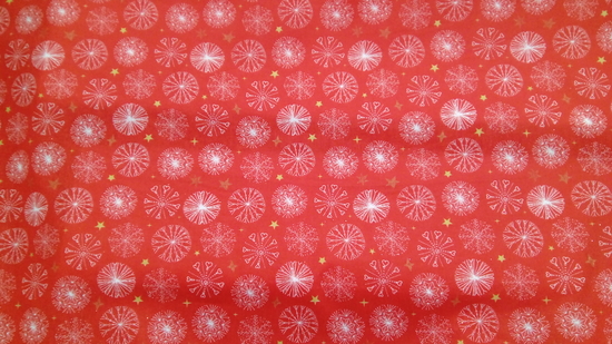 Tissu coton flocons de neige et étoiles